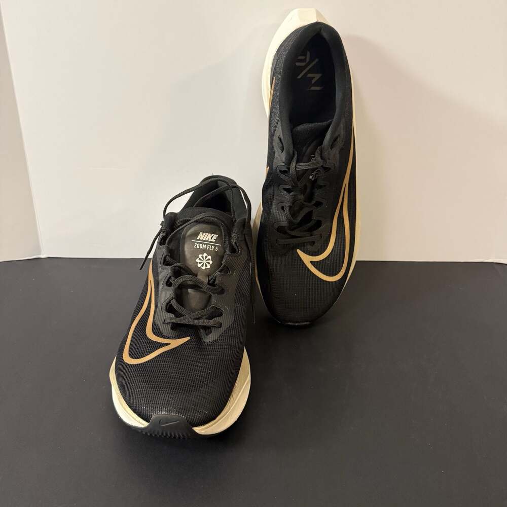 Nike Zoom Fly 5 Men's Road Running Shoes Black Metallic Gold DM8968-002 Size 13